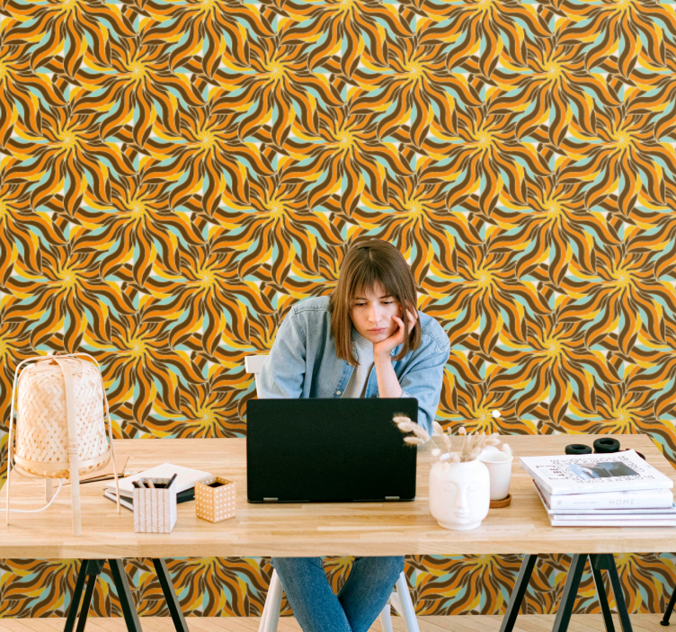 Tapete geometrisch komplizierte wirbelmuster - TenStickers