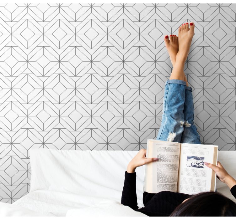 Tapete geometrisch kubisches muster - TenStickers