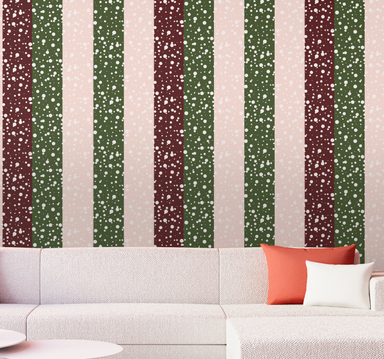 Gestreifte Tapete gestreiftes tupfenmuster - TenStickers