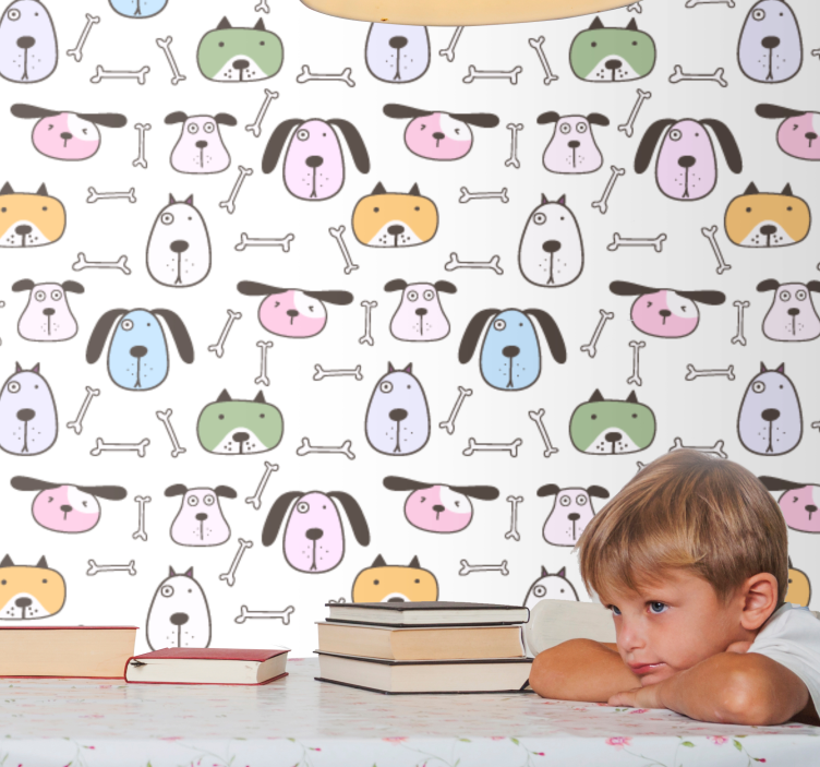 Tapete Hunde cartoon-hundefreunde - TenStickers