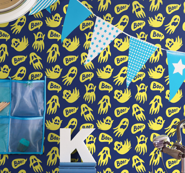 Tapete Halloween geisterhafte muster - TenStickers