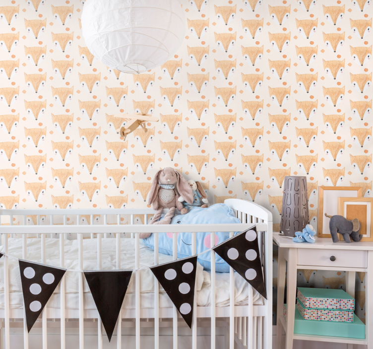 Kinderzimmer Tapete handbemalter fuchs - TenStickers