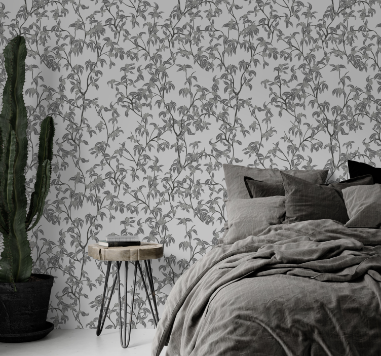 Tapete Kopfteil minimalistische bäume - TenStickers