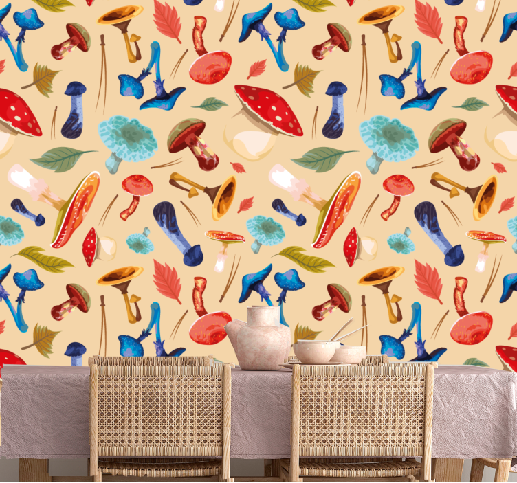 Tapete Kunst bezaubernde pflanzen - TenStickers