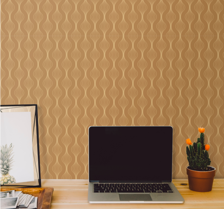 Tapete modern elegantes kurvenmuster - TenStickers