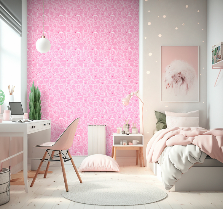 Vliestapete Kunst Gesichter der mädchen - TenStickers