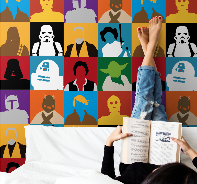 Tapete Kunst ikonische silhouetten - TenStickers