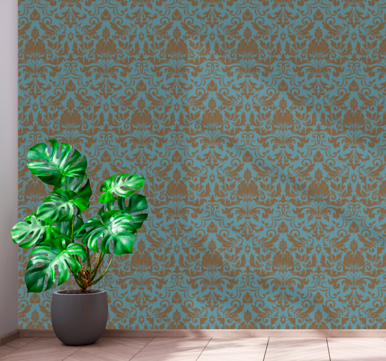 Moderne Tapete Erdton blau elegant - TenStickers