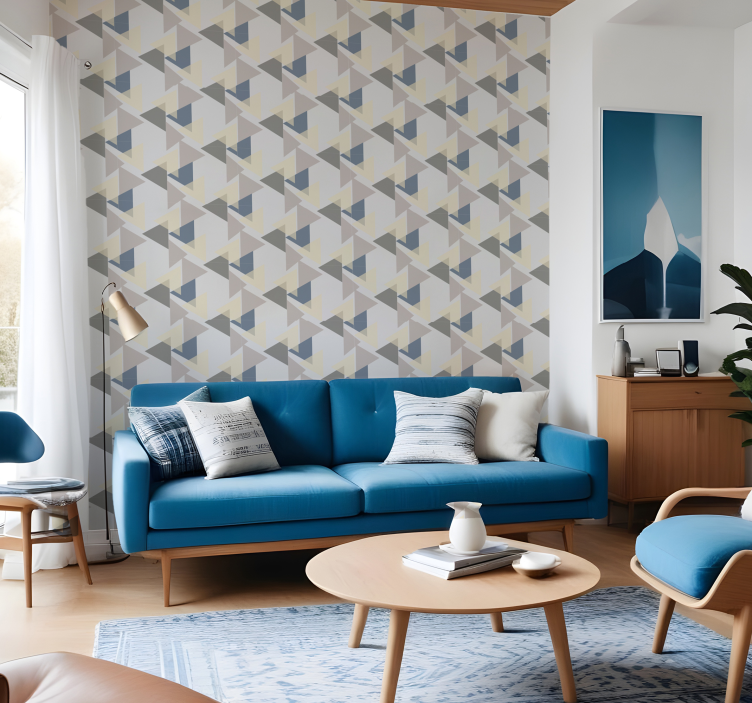 Tapete modern vertikale dreiecke - TenStickers