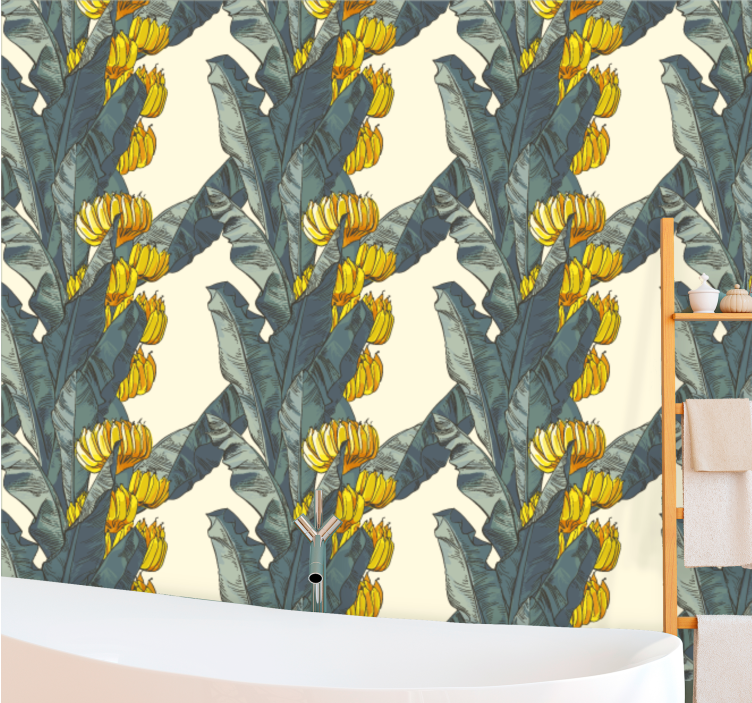 Tapete Natur bananenblatt blumen - TenStickers