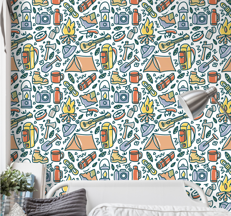 Tapete Natur camping-grundausstattung - TenStickers