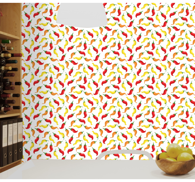 Tapete Natur chili-pfeffer-muster - TenStickers