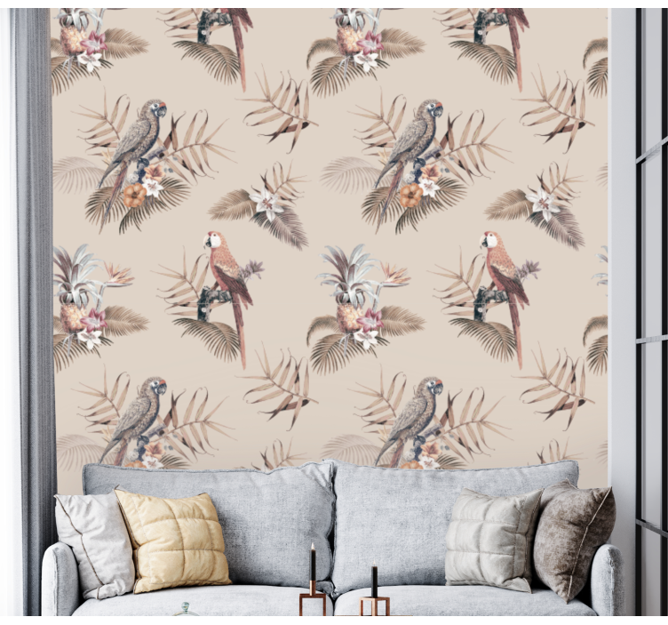 Tapete Papageien tropische papagei eleganz - TenStickers