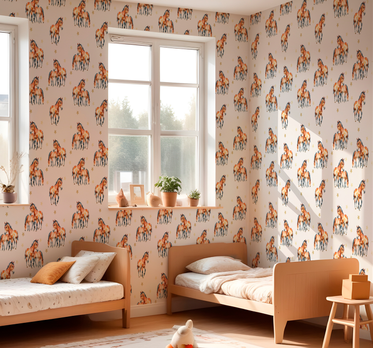 Tapete Pferd Mutter und Fohlen - TenStickers