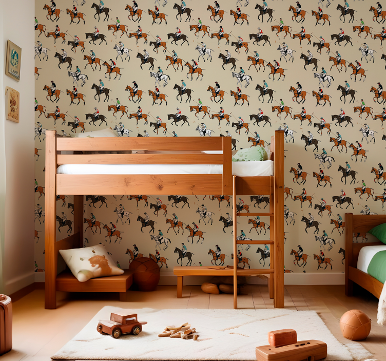 Tapete Pferd mit Reitthema - TenStickers