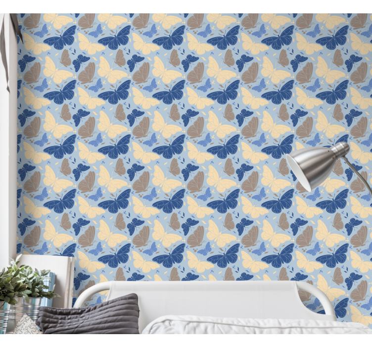 Tapete Schmetterling bunte flatternde insekten - TenStickers