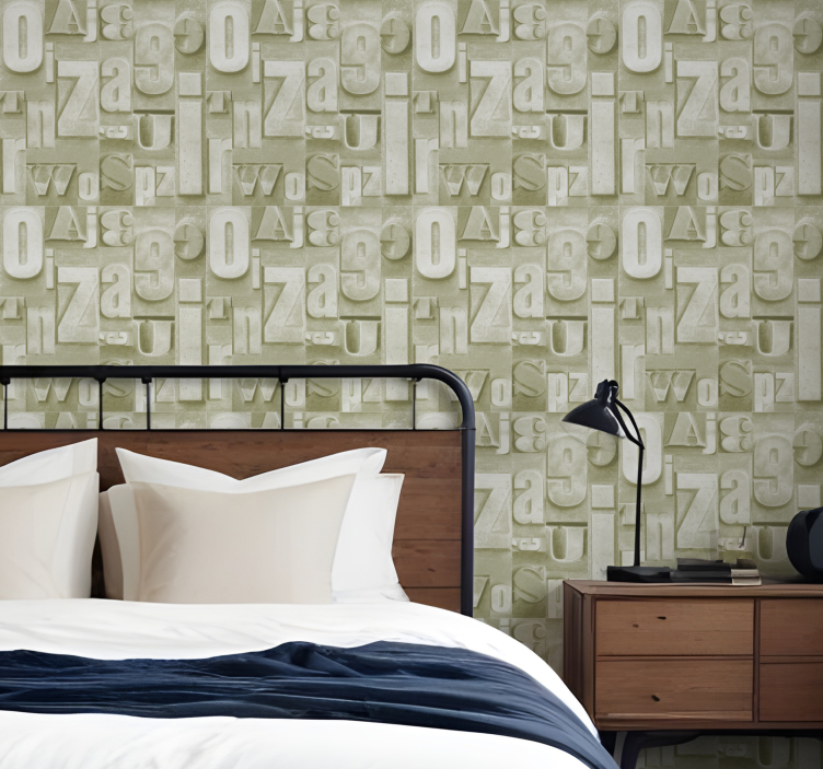 Tapete Schriftzug 3d-industriestil - TenStickers