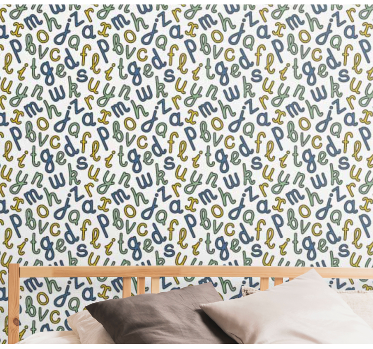 Tapete Schriftzug alphabet-mix - TenStickers