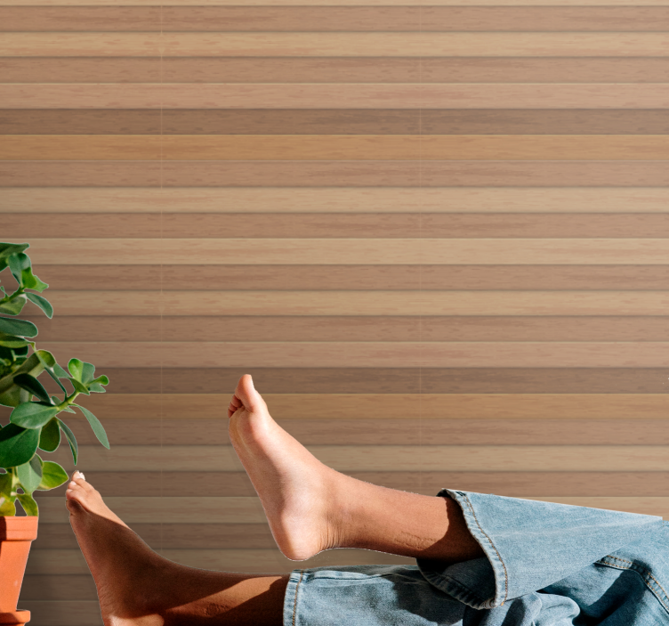 Tapete Holzoptik natürliche vertikale streifen - TenStickers