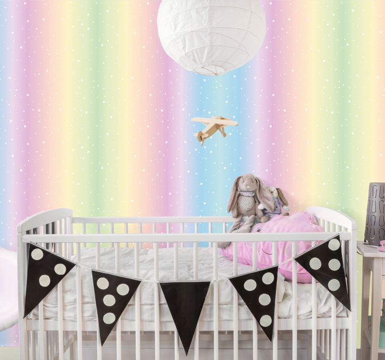 Tapete Sterne pastellfarbener sternenfarbverlauf - TenStickers