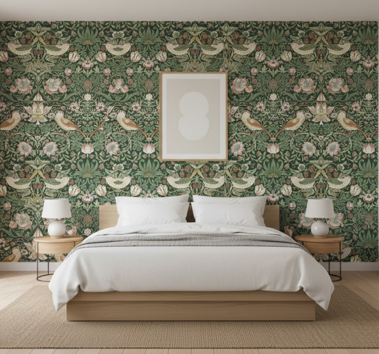 Tapete vögel im morris-stil - TenStickers