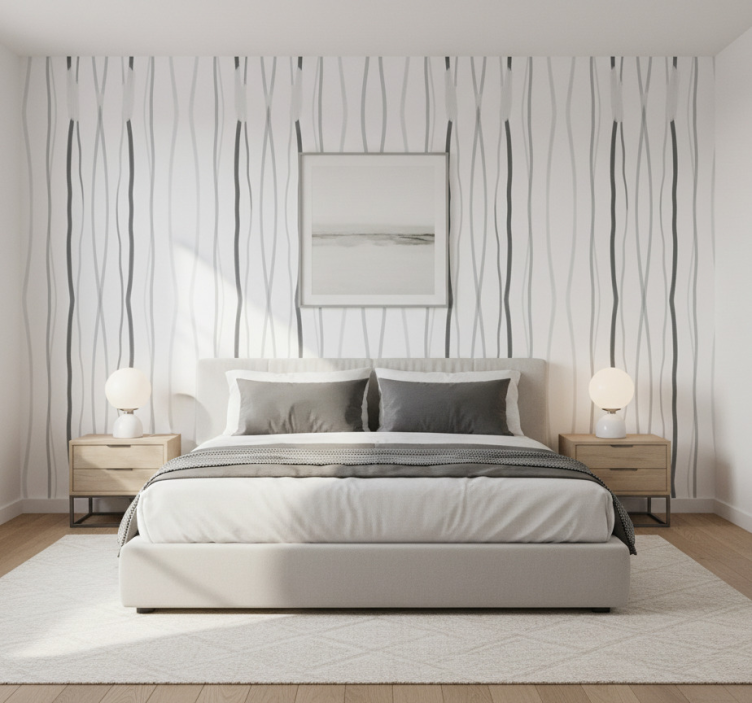 Tapete weitere texturen in eleganten grauen streifen - TenStickers