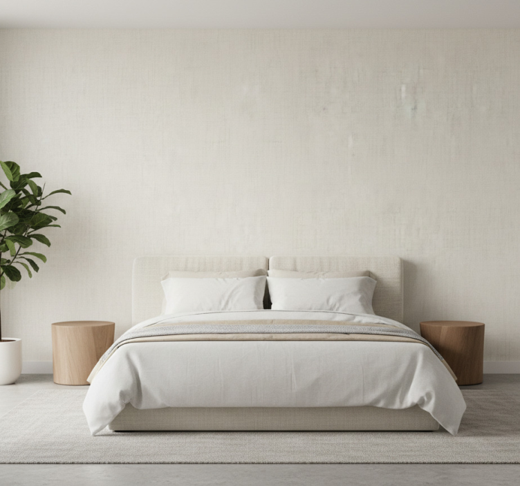 Tapete weitere texturen in neutraler leinenoptik - TenStickers