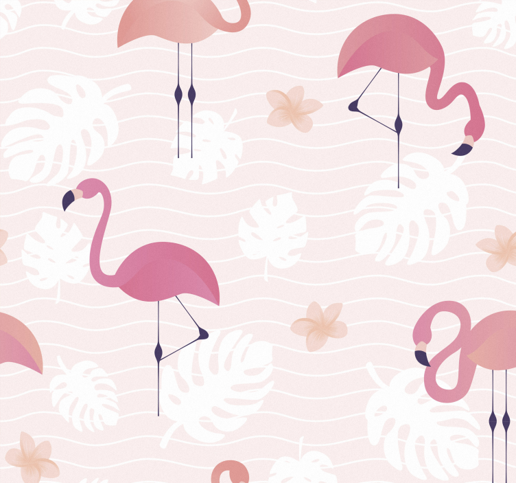 Tier Tapete Flamingo drängen sich - TenStickers