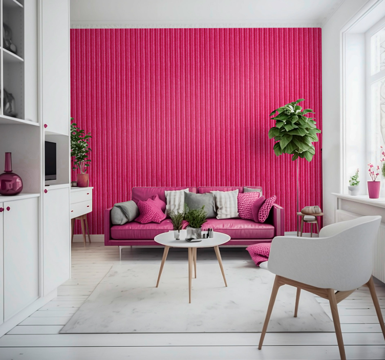 Tapete Wohnzimmer magenta stoff - TenStickers