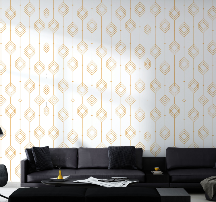 Tapete geometrisch Gold geometrisch - TenStickers