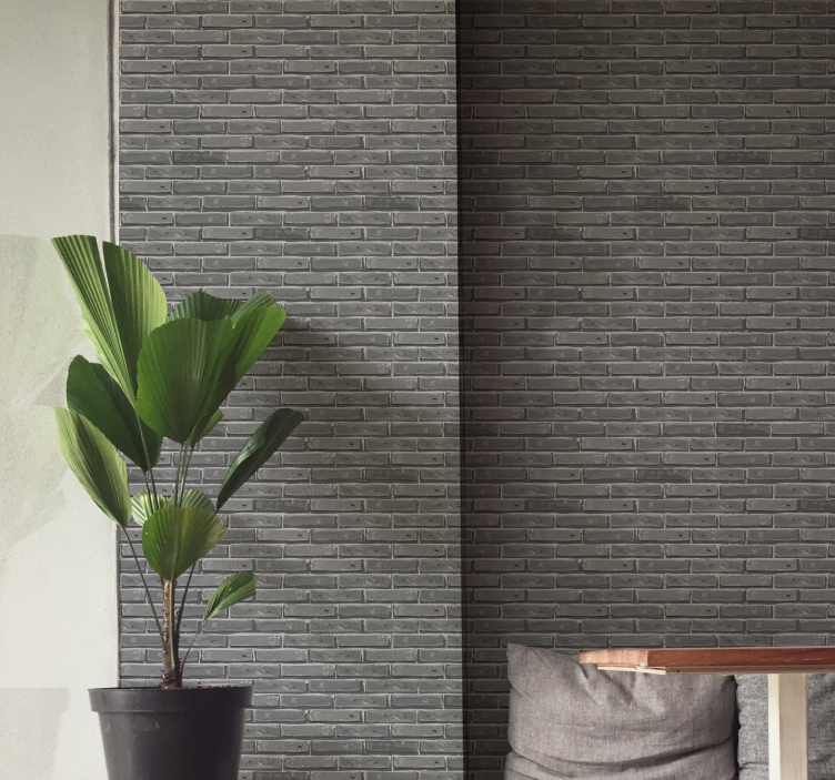 Ziegel Tapete Im schatten - TenStickers