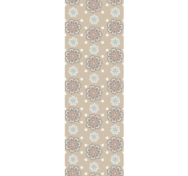 Blumentapete beige elegantes motiv - TenStickers