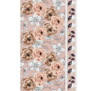 Blumentapete elegantes beiges arrangement - TenStickers