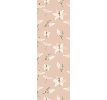 Blumentapete beiges zartes blumenmotiv - TenStickers