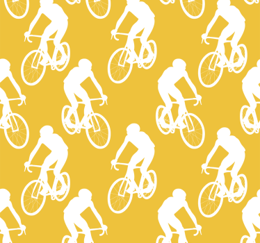 Tapete gelb radfahrer - TenStickers