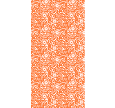 Blumentapete im orangen paisley-muster - TenStickers