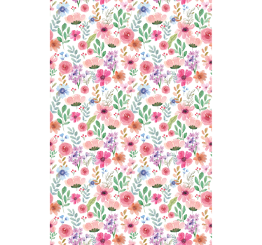 Blumentapete in vielen farben - TenStickers