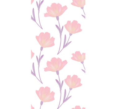 Blumentapete sanftes blumenmotiv - TenStickers