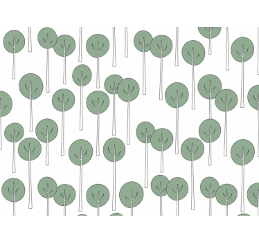 Blumentapete mit minimalistischem baum-muster - TenStickers