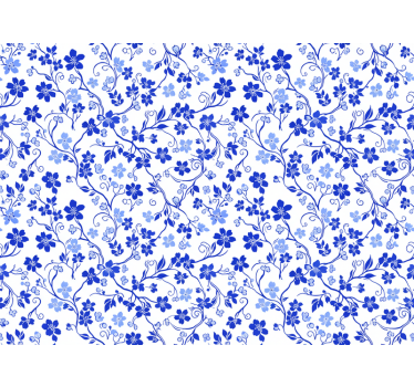 Blumentapete blaue kirschblüte (b08p3bspfj) - TenStickers