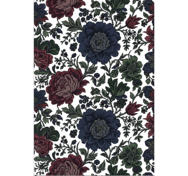 Blumentapete dunkle stimmungsvolle blumen - TenStickers