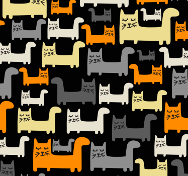 Kinderzimmer Tapete Tapete graue katzen - TenStickers