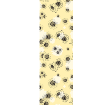 Blumentapete blumenmuster - TenStickers