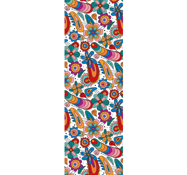 Blumentapete blumenmuster - TenStickers
