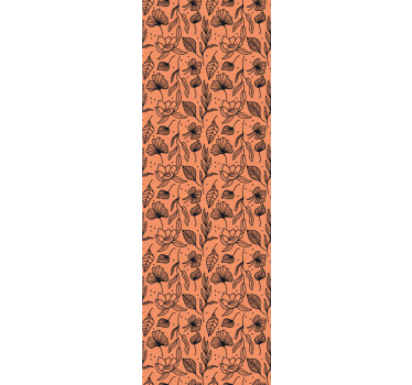 Blumentapete floral gemustertes interieur - TenStickers