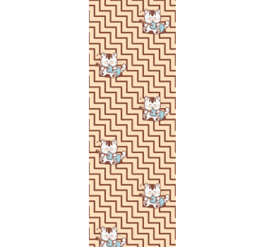 Tapete Katzen geometrisches katzenmotiv - TenStickers