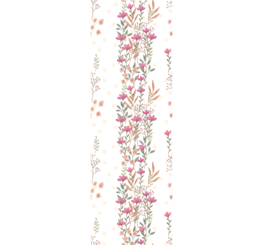 Blumentapete florale vertikale streifen - TenStickers