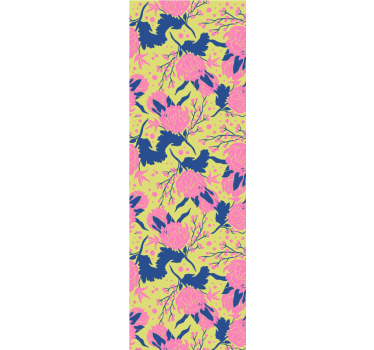 Blumentapete lebendiges blumenmuster - TenStickers
