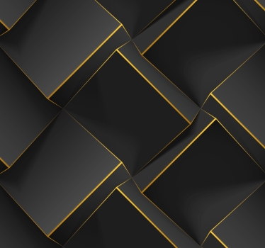 3D Tapete geometrische schwarze muster - TenStickers