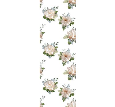 Blumentapete elegante goldene rosen - TenStickers